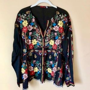 Johnny Was 🌸 Floral Embroidered Cardigan